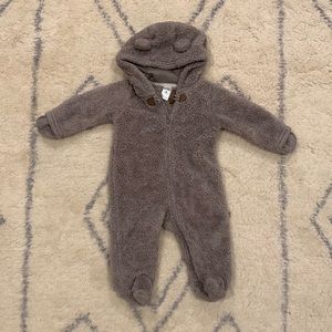 Carters Soft Fuzzy Bear Onesie Sweater 6 months